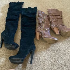 2 pair of boots